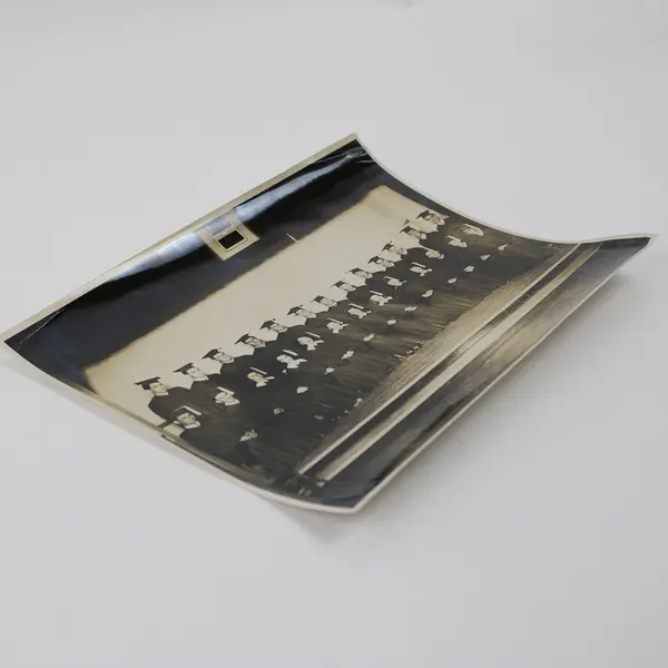 Vintage High School College Graduation Photo BW 8X10 1940s