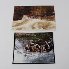 Lot Of 2 Vintage Whitewater Rafting Medium Sized Color Photos