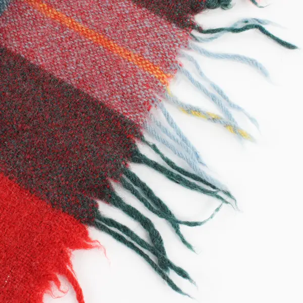 Vintage The Swando Regd. All Wool Red and Green Plaid British Made Throw Blanket