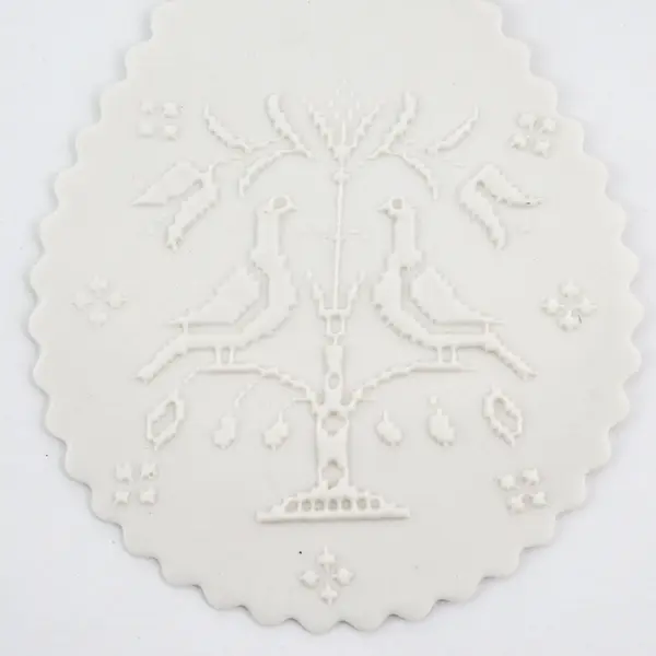 Vintage Hooven & Hooven Porcelain Ornament Two Doves In A Tree W/ box