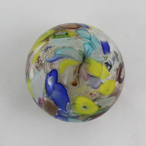 Vintage Hand Blown Millefiori Glass Votive Candle Holder 