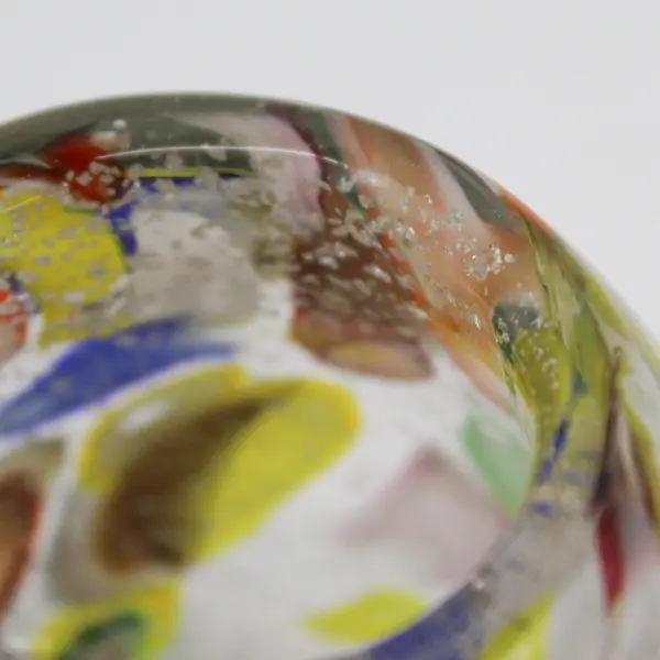 Vintage Hand Blown Millefiori Glass Votive Candle Holder 