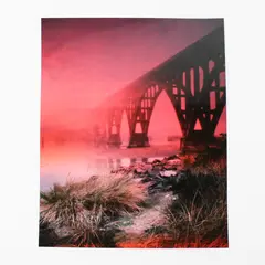 Vintage Cibachrome Color 8X10 Photo Yaquina Bay Bridge Newport Oregon