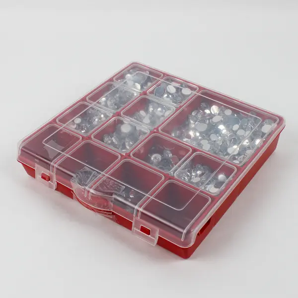 Box Mixed Sizes Flat Backed Multifaceted Rhinestones 3 Sizes Mixed 1.5lbs