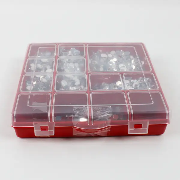 Box Mixed Sizes Flat Backed Multifaceted Rhinestones 3 Sizes Mixed 1.5lbs