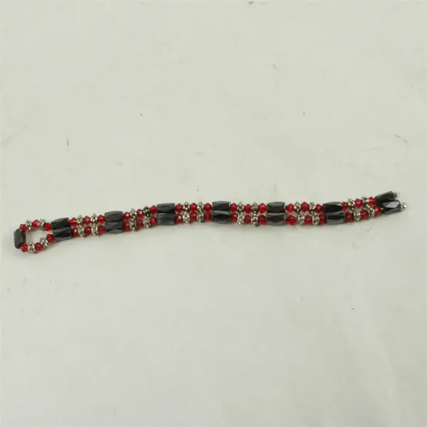 Magnetic Hematite Red Beaded Bracelet