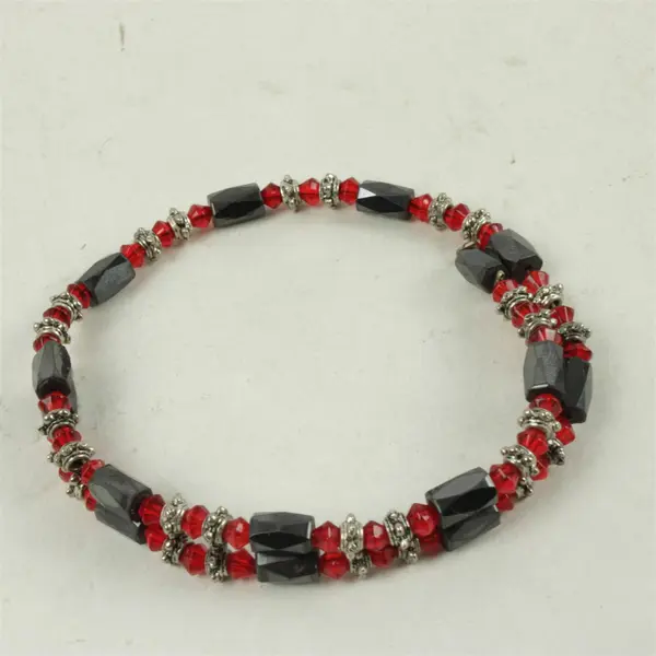 Magnetic Hematite Red Beaded Bracelet