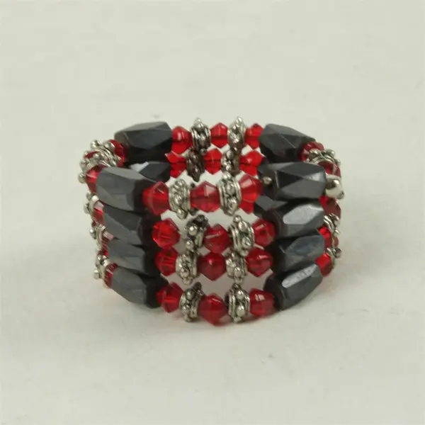 Magnetic Hematite Red Beaded Bracelet