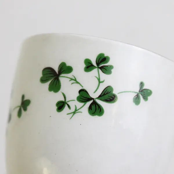 Carrigaline Irish Pottery Shamrock "From Ireland" With Gold Trim Small Cup Decor