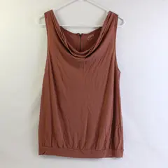 Ann Taylor Loft Women's M Mauve Drape Neck Tank Top w/Zippered Back