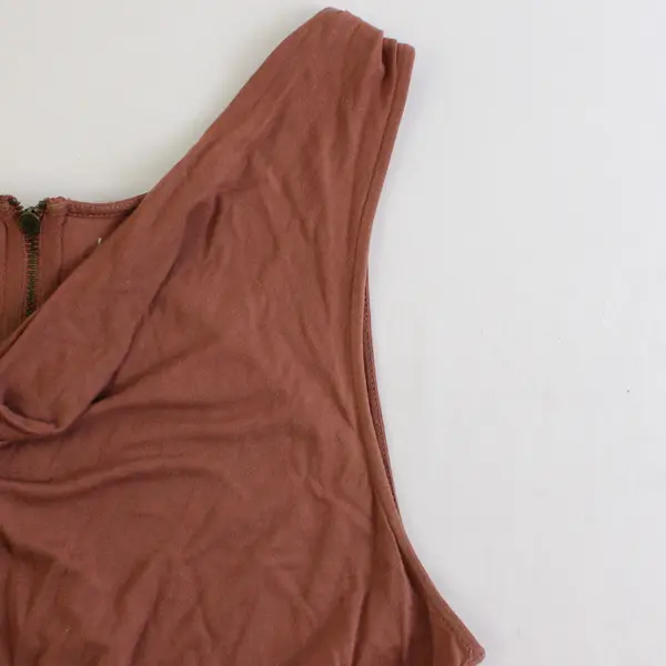 Ann Taylor Loft Women's M Mauve Drape Neck Tank Top w/Zippered Back