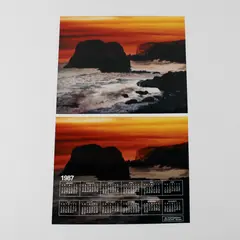 Lot Of 2 Vintage 1987 Color Photos Oregon Coast Sunset MC Photography