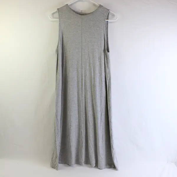 Time And Tru Women's M Heather Gray High Neck Stretch Tank Dress