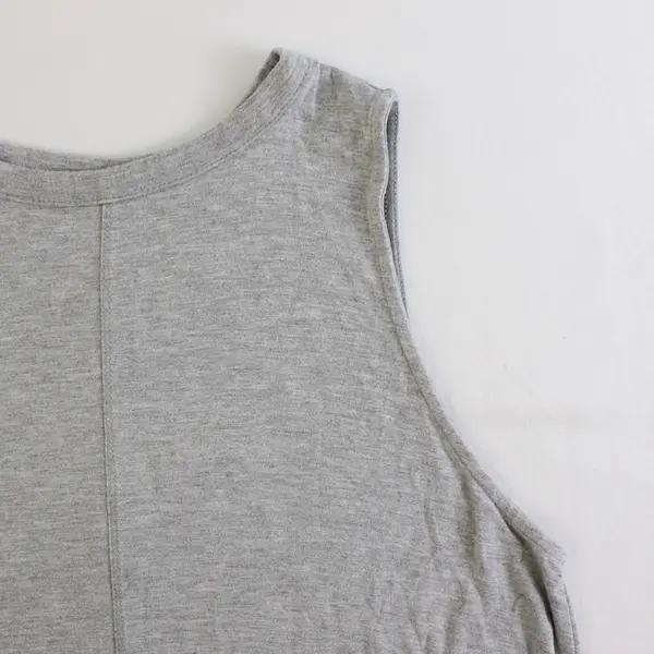 Time And Tru Women's M Heather Gray High Neck Stretch Tank Dress