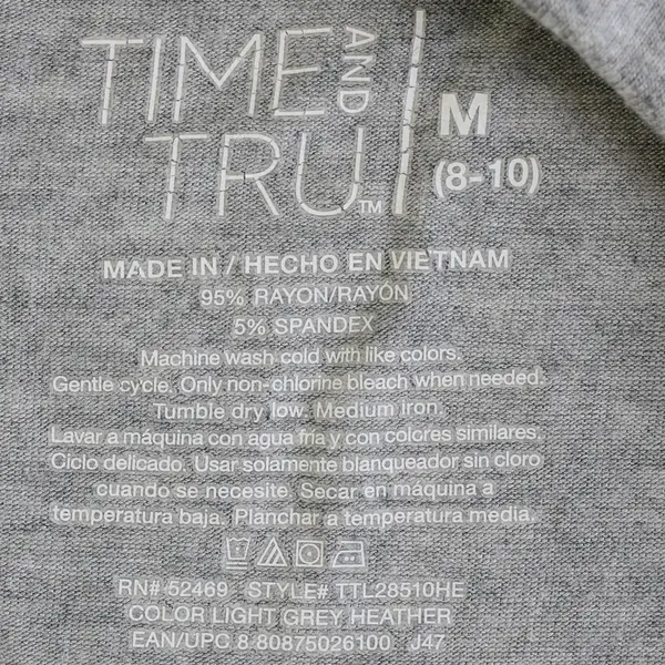 Time And Tru Women's M Heather Gray High Neck Stretch Tank Dress