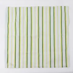 Hen House Linens Green/Yellow Striped Kitchen Towel 100% Cotton 20" x 20"