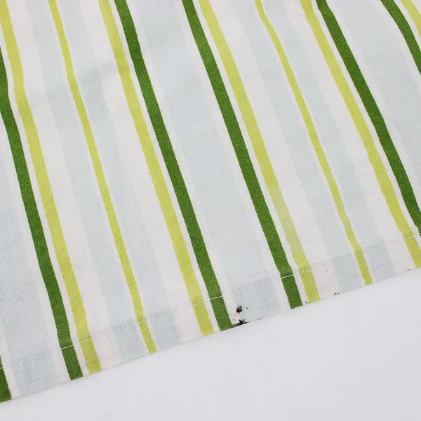 Hen House Linens Green/Yellow Striped Kitchen Towel 100% Cotton 20" x 20"