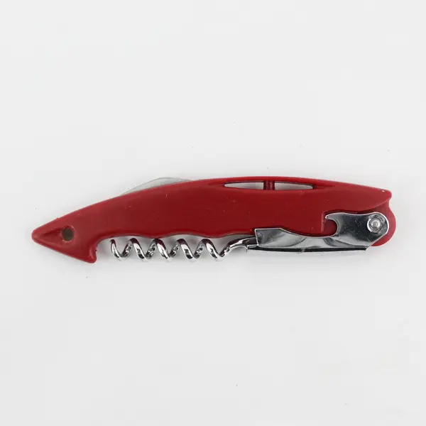 McMinnville, Oregon Fire Department Red Plastic Corkscrew With Foil Cutter