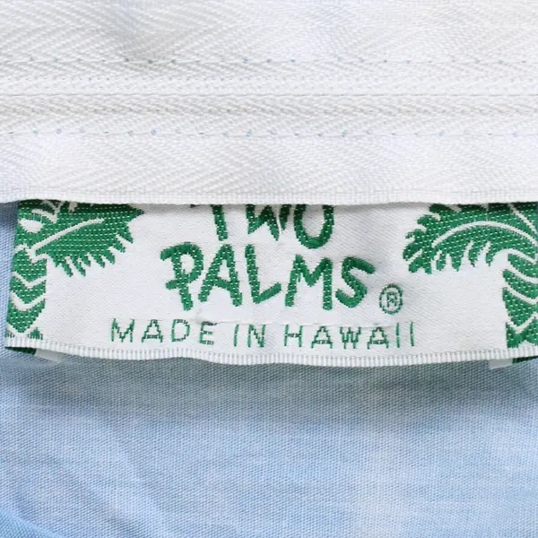 Two Palms Women's M Blue Hibiscus Made in Hawaii Short Sleeve Muumuu Dress