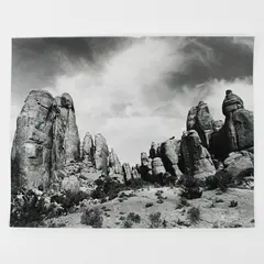 Vintage Black And White Photo Rocky Spires Utah Arizona Southwest 