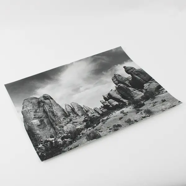 Vintage Black And White Photo Rocky Spires Utah Arizona Southwest 