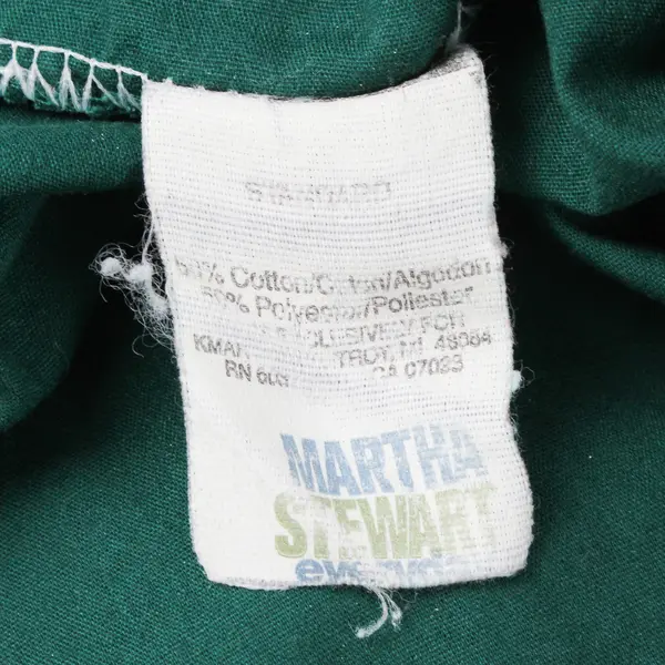 Lot Of 4 Martha Stewart Green Queen Sheet Set (2 Pillowcases, 1 Fitted, 1 Flat)