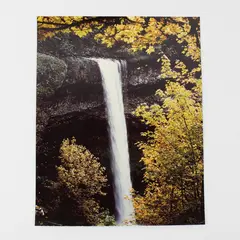 Vintage Silver Falls State Park Oregon Waterfall Scenic Color Photo 1980s