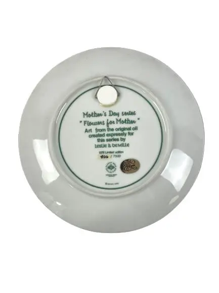 1976 Limited Edition "Flowers For Mother" Plate Leslie Demille #406/7500