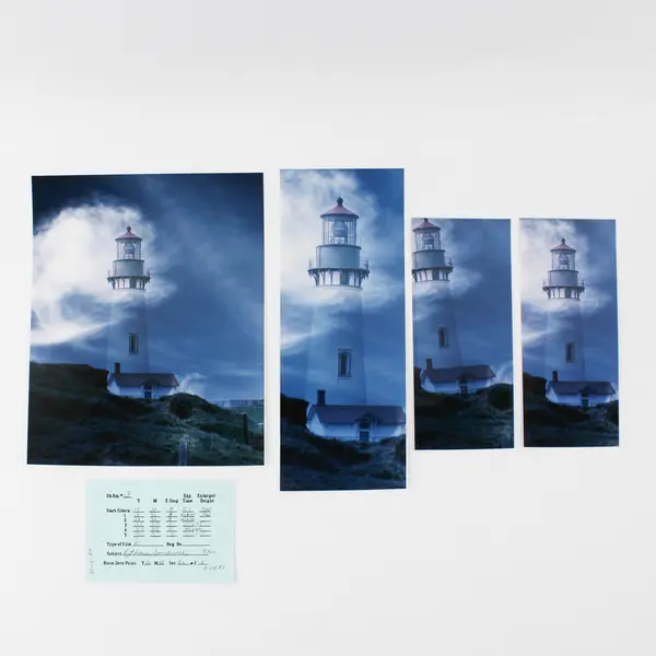 Lot Of 4 Vintage Yaquina Head Lighthouse Photo Prints Newport Oregon Coast 1987