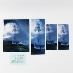 Lot Of 4 Vintage Yaquina Head Lighthouse Photo Prints Newport Oregon Coast 1987