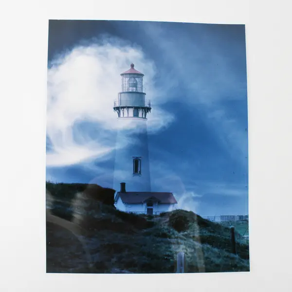 Lot Of 4 Vintage Yaquina Head Lighthouse Photo Prints Newport Oregon Coast 1987