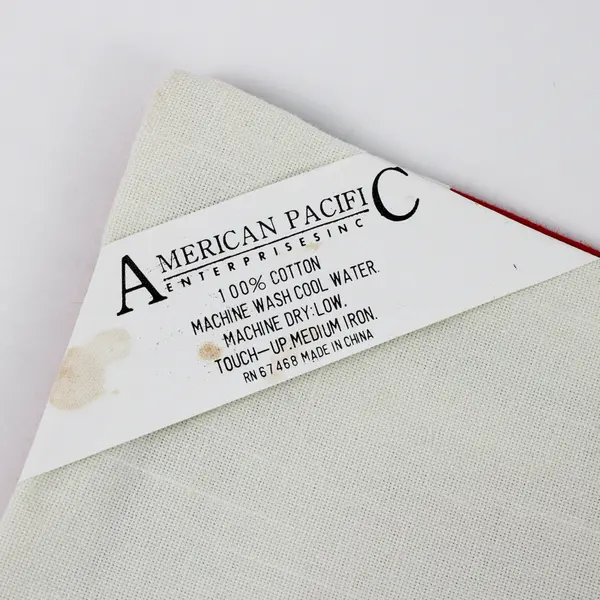 Lot Of 6 American Pacific Red/Green Christmas Tree Fabric Placemats 12.5" x 19"