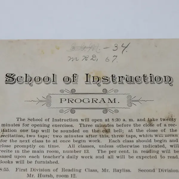 Sterling Illinois 1891 School Of Instruction Program Teacher Training