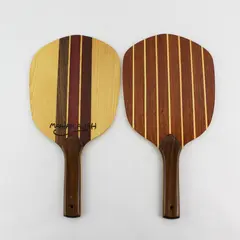 Pair Wood Paddles Blade Frescobol Beach Bats Table Tennis One Labeled Maharajahh