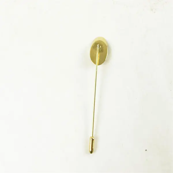 Gold Tone Letter E Lapel Pin Brooch Initial E 2.5in