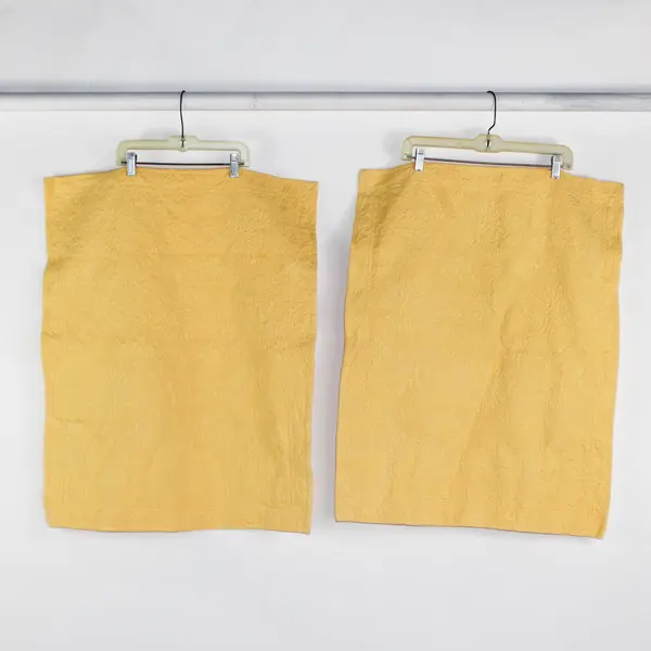 Lot Of 2 The Company Store Butter Yellow Pillow Shams 100% Cotton 24" x 30"
