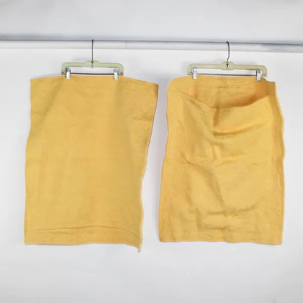 Lot Of 2 The Company Store Butter Yellow Pillow Shams 100% Cotton 24" x 30"