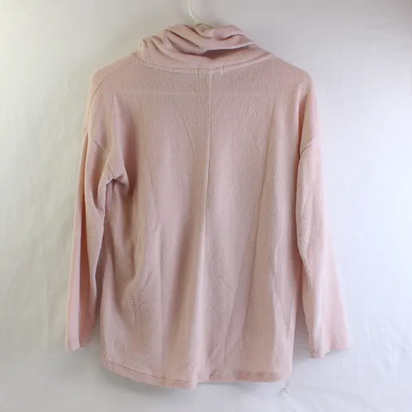 Ten Sixty Sherman Girls Juniors L Pink Turtleneck Lace Trim Long Sleeve Sweater