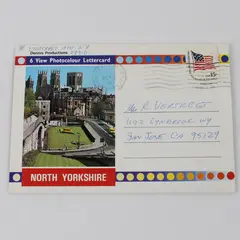 Vintage North Yorkshire England 6 View Photocolour Lettercard 1980