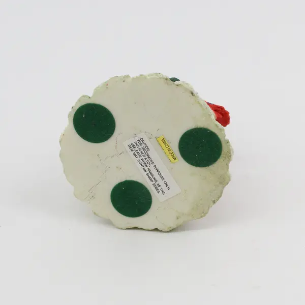 Resin Snowman Cutting Down A Christmas Tree Figurine