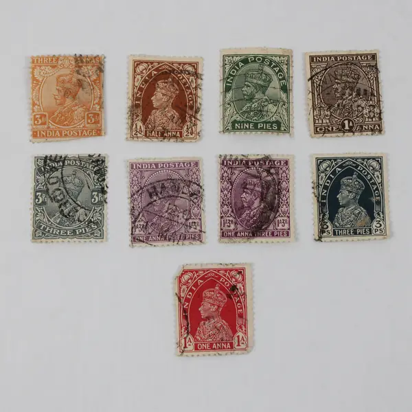 Lot Of 9 India King George V George VI Stamps Used Canceled
