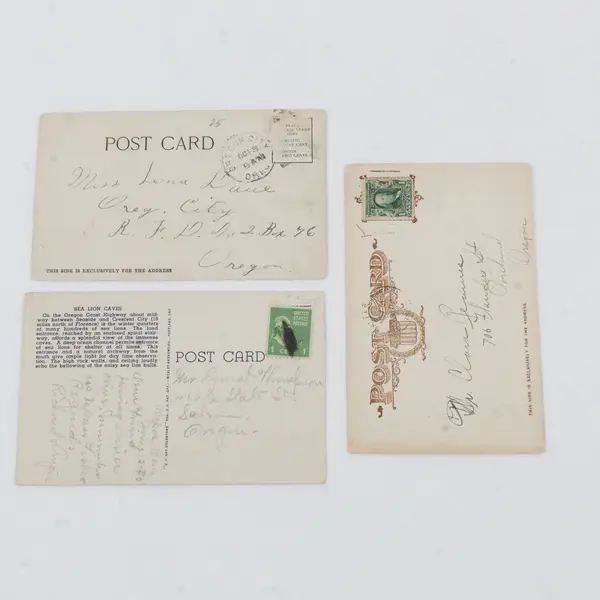 Lot Of 3 VTG Oregon Coast Postcards Heceta Head Sea Lion Caves Pacific Sunset