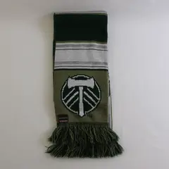 Ruffneck Green and White Portland Timbers Crater Lake Knit Scarf 60"