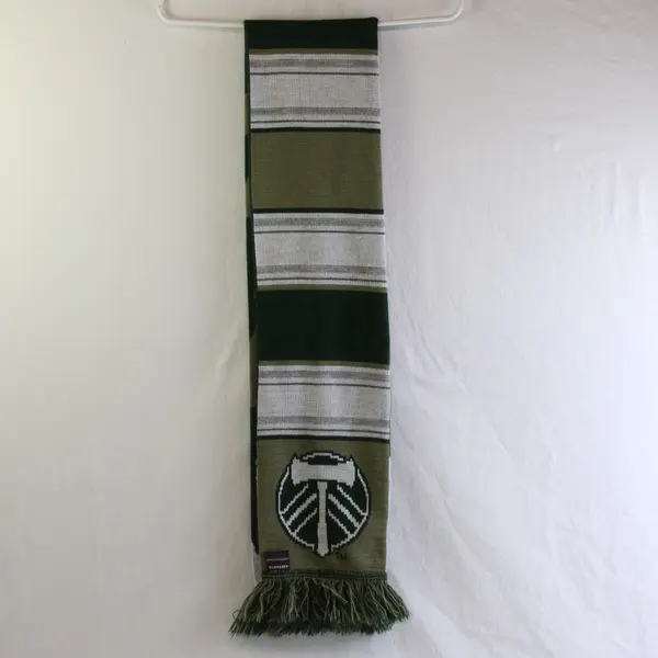 Ruffneck Green and White Portland Timbers Crater Lake Knit Scarf 60"