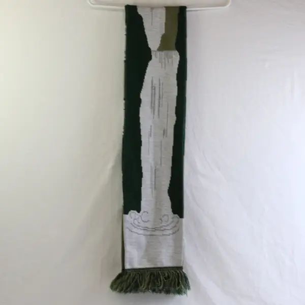 Ruffneck Green and White Portland Timbers Crater Lake Knit Scarf 60"