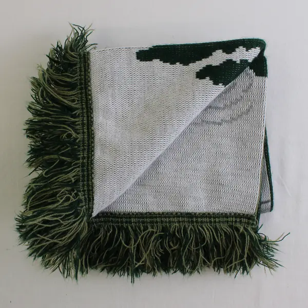 Ruffneck Green and White Portland Timbers Crater Lake Knit Scarf 60"