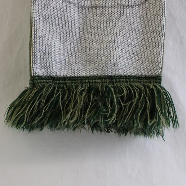 Ruffneck Green and White Portland Timbers Crater Lake Knit Scarf 60"