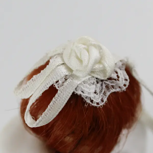 Vintage Small Articulated Joints Porcelain Doll Red Hair