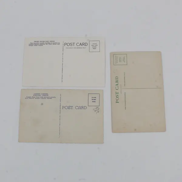 Lot Of 3 Oregon Color Postcards Salem Post Office Lambert Gardens Cabbage Rock 