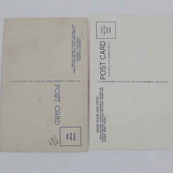 Lot Of 3 Oregon Color Postcards Salem Post Office Lambert Gardens Cabbage Rock 